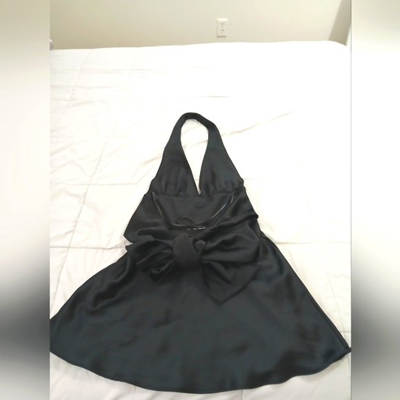 Zara Satin Halter Mini Sash Dress XS - Picture 4 of 5